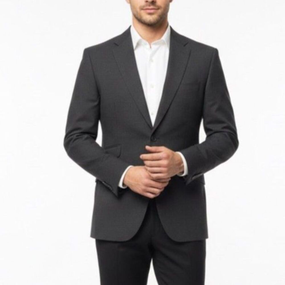 Charles Tyrwhitt Men's NWOT Charcoal Gray Wool Classic Suit Jacket Size 42L